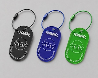 Custom Acrylic Hanging Tag, Personalized Keytag, Logo Pendant Tag, Boutique Branding Tag, Retail Packaging Accessory