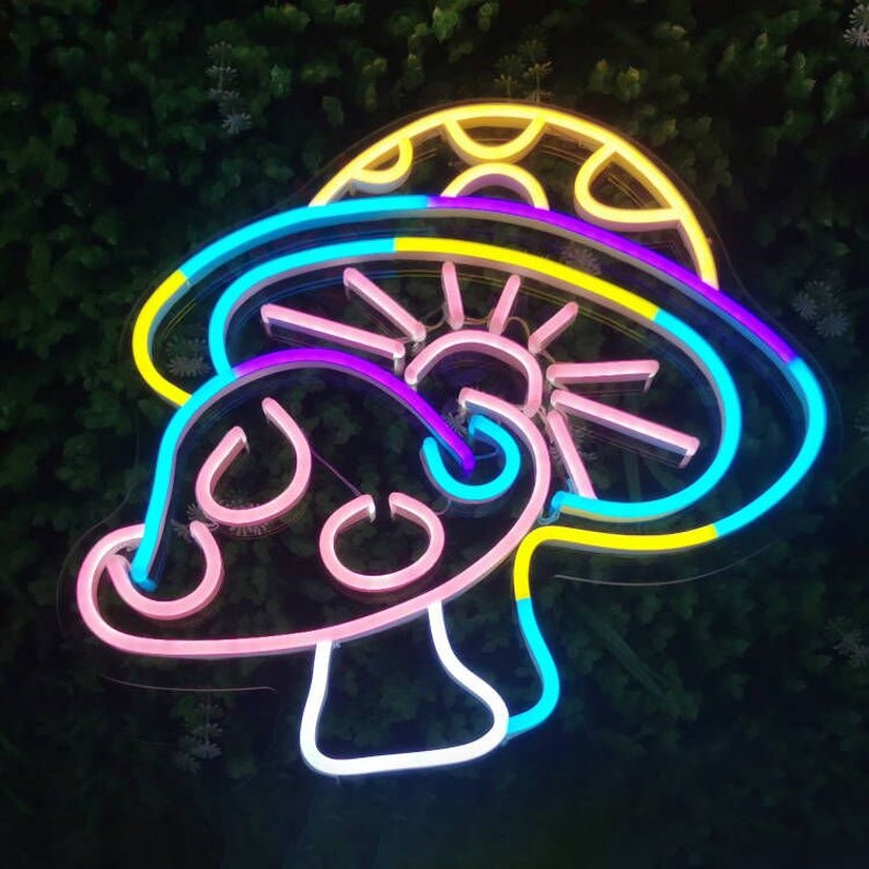 Mushroom LED Neon Sign custom Neon Light Sign bedroom Neon - Etsy