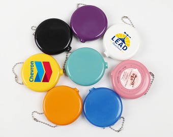 Custom Round Shape PVC Coin Purse Keychain, Personalized Logo Promotional Gift Bulk Business Giveaway
