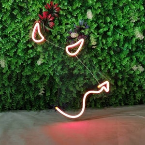 Mini Devil Neon Sign/Halloween Decor/Christmas neon light/Custom Neon Sign/Neon Sign/Cute Neon Sign/Wall Neon Sign/Wedding Decor