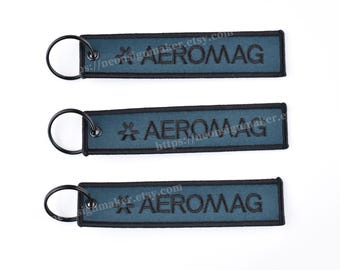 Custom Embroidered Keychains, Personalized Fabric Tag Keyring for Gifts, Business, Luggage Tags, Events, Biker Keychains