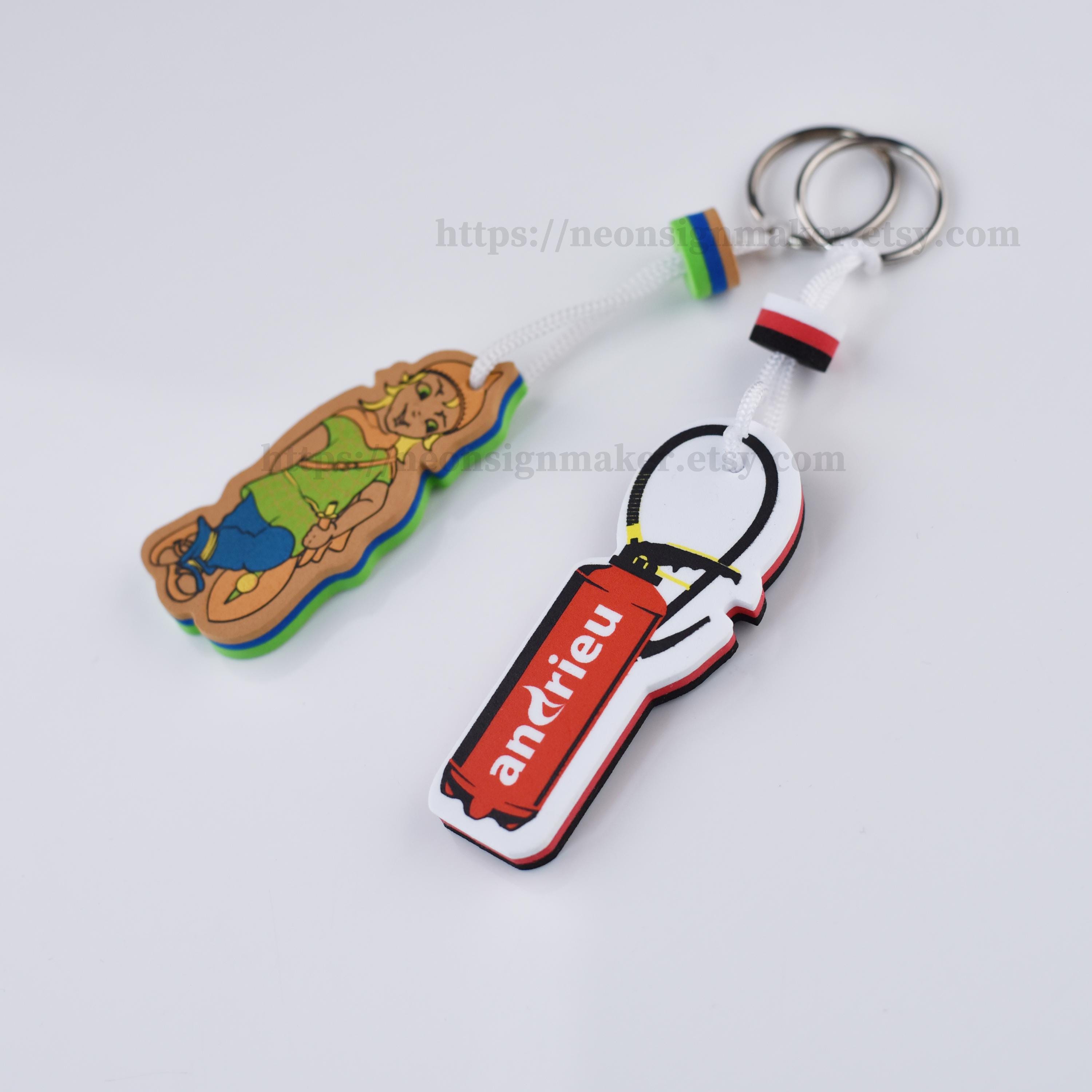 Personalized Floating Keychain Logo Shape, Custom Printed Logo Boat Key ...