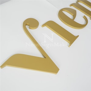 Letrero de metal personalizado de 2 cm de grosor, letrero comercial 3D, letrero con logotipo de salón de belleza, letrero cortado con láser, logotipo de recepción sin luz