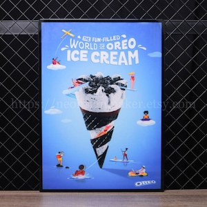 Caja de luz LED ultradelgada, caja de póster de helado personalizada para uso publicitario comercial, caja de luz para tablero de menú, decoración de cine en casa