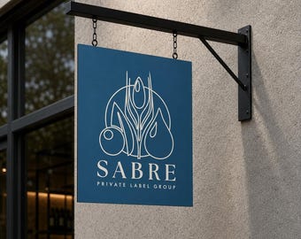 Custom Metal Blade Sign, Double Sided Storefront Hanging Sign, Outdoor Wall Mounted Business Sign