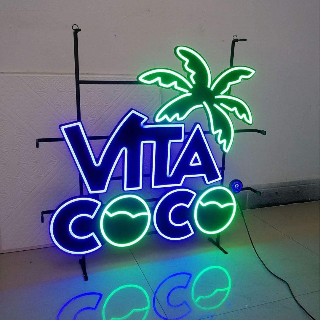 Custom Retro Acrylic Neon Sign With Metal Stand, Bar Light up Sign ...