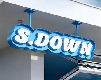 Outdoor Hanging Store Front Advertising Sign, 3d Business Sign Shop, Acrylic Channel Letters Illuminated Led Signs