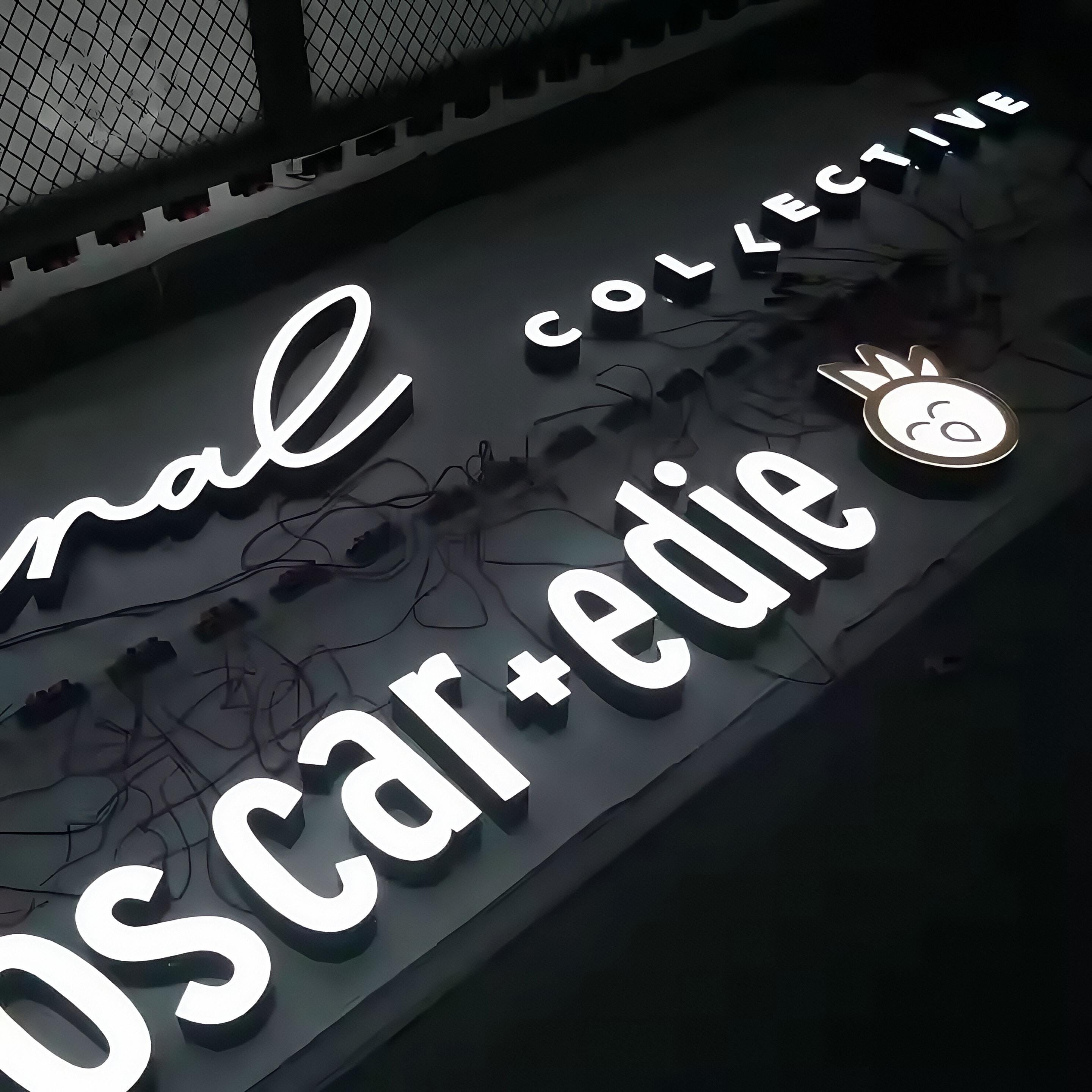 Custom 3D Steel Front Luminous Letter Signs - Personalized LED Backlit ...