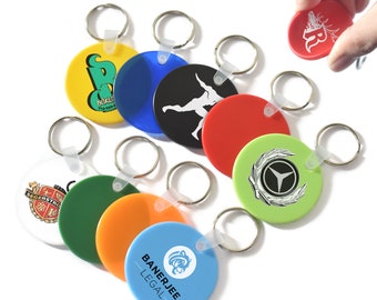Custom Soft Plastic Keychain, Personalized PVC Keychain, Personalized Dog Tag, Cat Tag, Pets Name Round Tags, Vintage Motel Hotel Key Tags