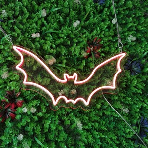 Bat Neon Sign Halloween Neon Sign Custom Neon Sign Bedroom Neon Light ...