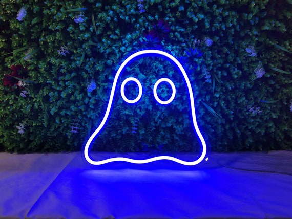 Mini Ghost Neon Sign/Custom Neon Sign/Neon Sign/Cute Neon Sign/Mini Neon Sign/Wall Neon Sign/Wall Decor/Wedding Decor/Neon Light/Custom Gift