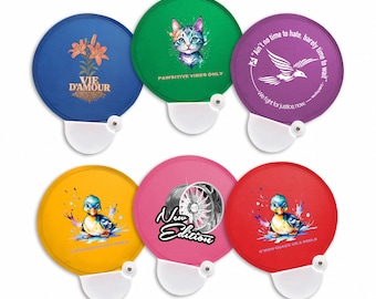 Custom Printed Foldable Fans, Personalized Handheld Round Fan, Promotional Giveaway Fan with Logo for Outdoor Events