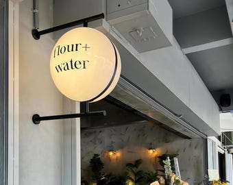 Custom Acrylic LED Light Box Sign, Illuminated Storefront Logo Sign, Wall Mounted Business Sign for Cafe, Bakery, Salon & Retail Store