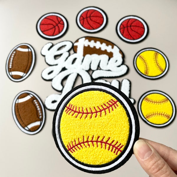 Chenille Letterman Patch Softball Etsy