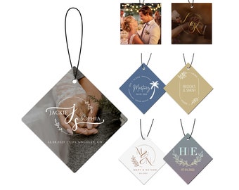 Custom Valentine's Day, Wedding Air Freshener, Custom Personalized wedding favors, Personalized Gift with Photo/Text Unique Scented Gift