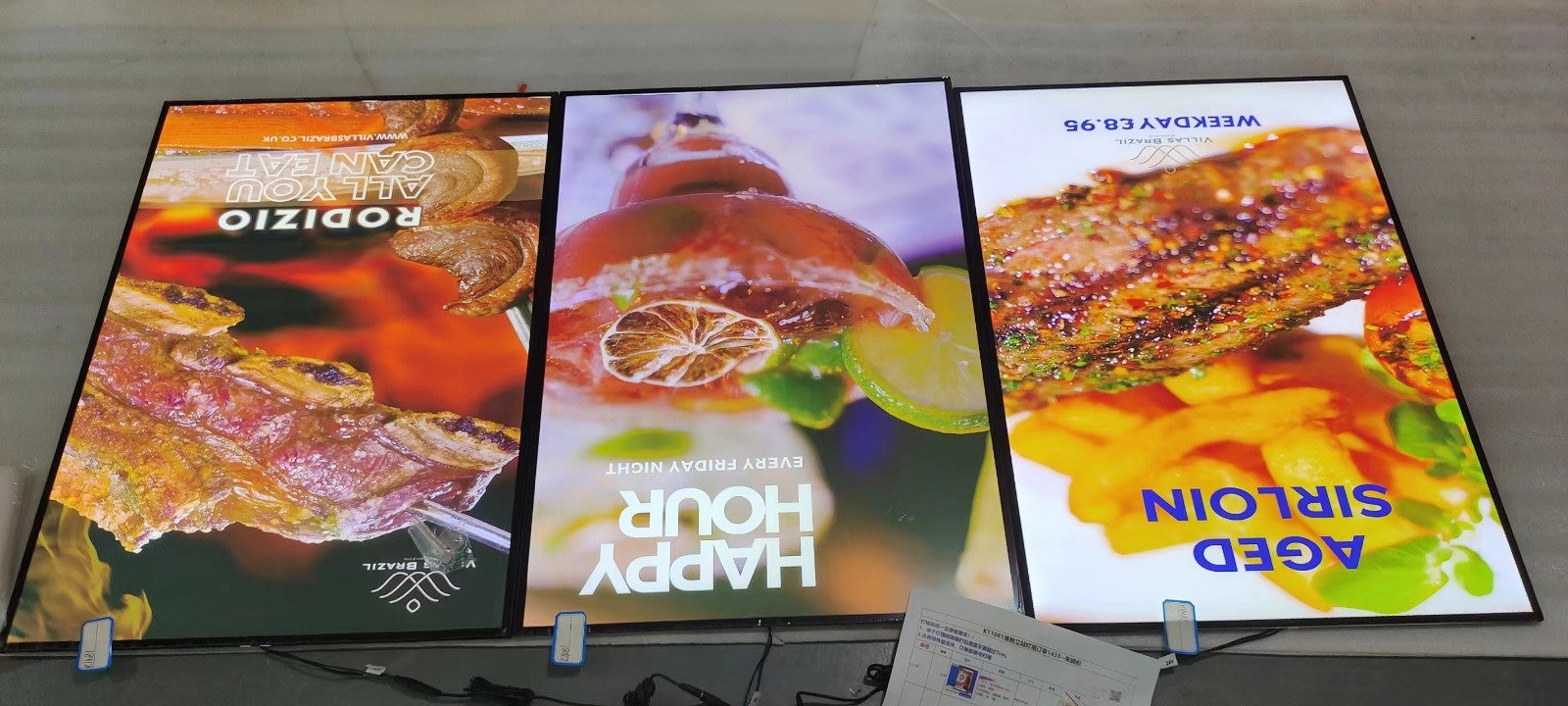 Customized Ultra-thin Poster LED Light Box for Restaurant Cafe Shops ...