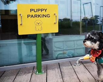 Funny Dog Parking Sign Custom Pet Coffee Shop Storefront Sign Personalized Pet Lover Gift