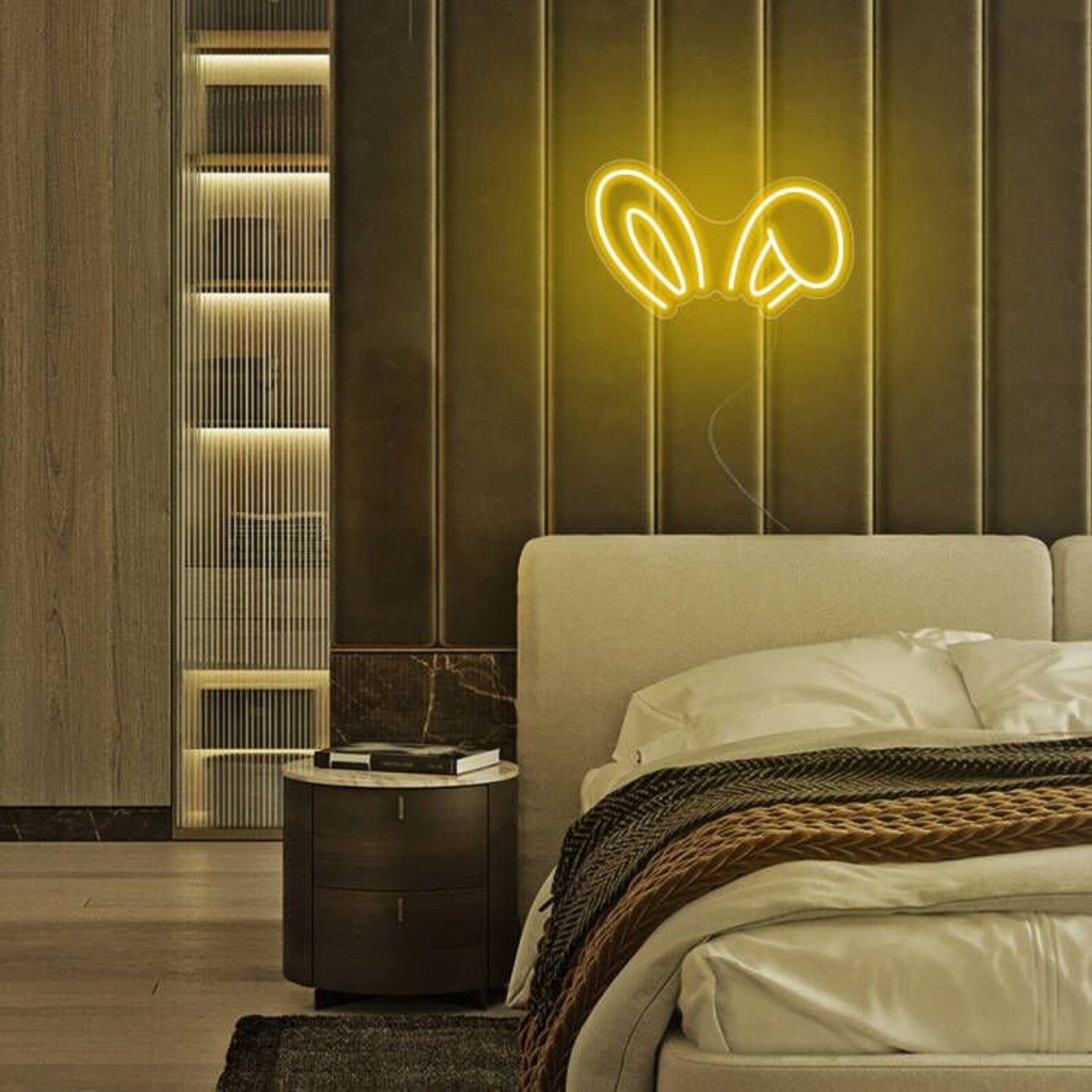 Personalized Easter Gift/ Kids Gift/ Bunny Ears Neon Sign/neon Etsy