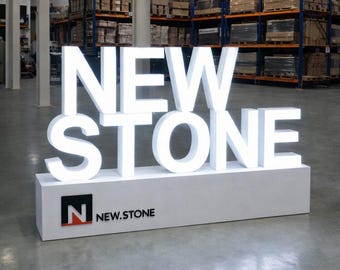 Customized Outdoor Floor-Standing 3D Luminous letter Signs, Stainless Steel Advertising Letter Productio, Landscape Sign