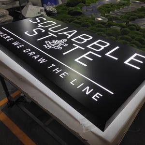 Custom Metal Backlit Sign, Luminous Logo Light Box for Business ...