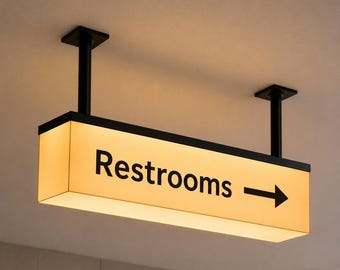 Customized Acrylic Double-sided Hanging Light Box, Ceiling Advertisement Signs, Store Indoor LED Luminous Display Billboard
