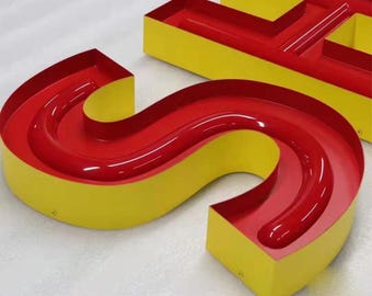 Custom 3D Metal Neon Light Sign, LED Channel Letter Signs, Neon Business Sign, Custom Outdoor Neon Illuminated Signage