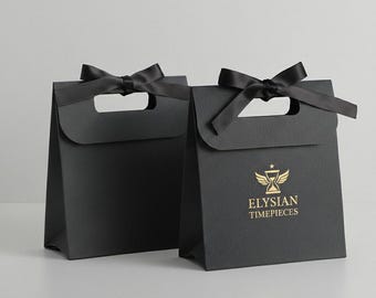 Custom Logo Printed Gift Bags, Personalized Kraft Paper Storage Bags for Weddings, Events, and Business Promotions