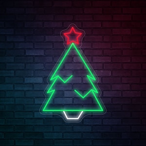 Merry Christmas Neon Sign Christmas Tree Custom Led Neon Light Sign Christmas Gift Christmas Decoration Room Decor Neon Sign