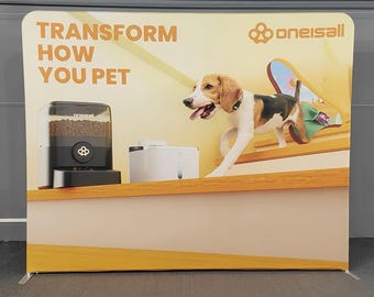 Custom Full-Color Printing Banner Display Stand, Tension Fabric Trade Show Displays, Backdrop for Commercial Events