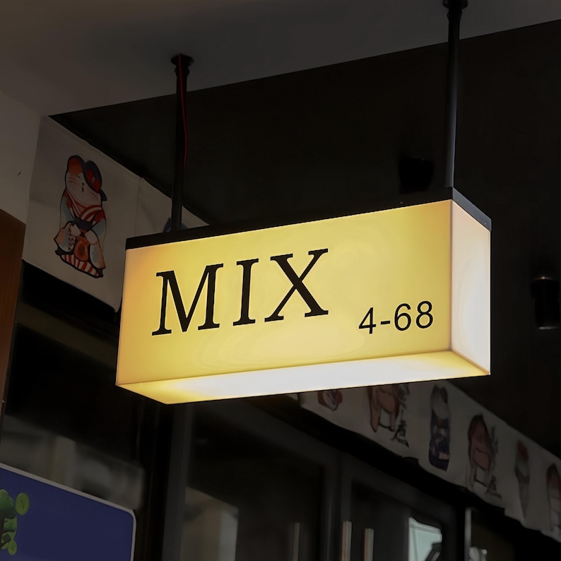 Customized Acrylic Double-sided Hanging Light Box, Ceiling Advertisement Signs, Store Indoor LED Luminous Display Billboard image 6