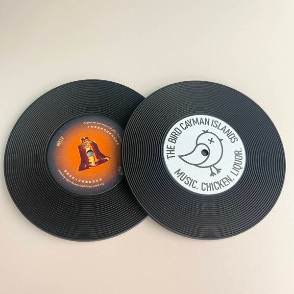 Vinyl Back Coasters Etsy