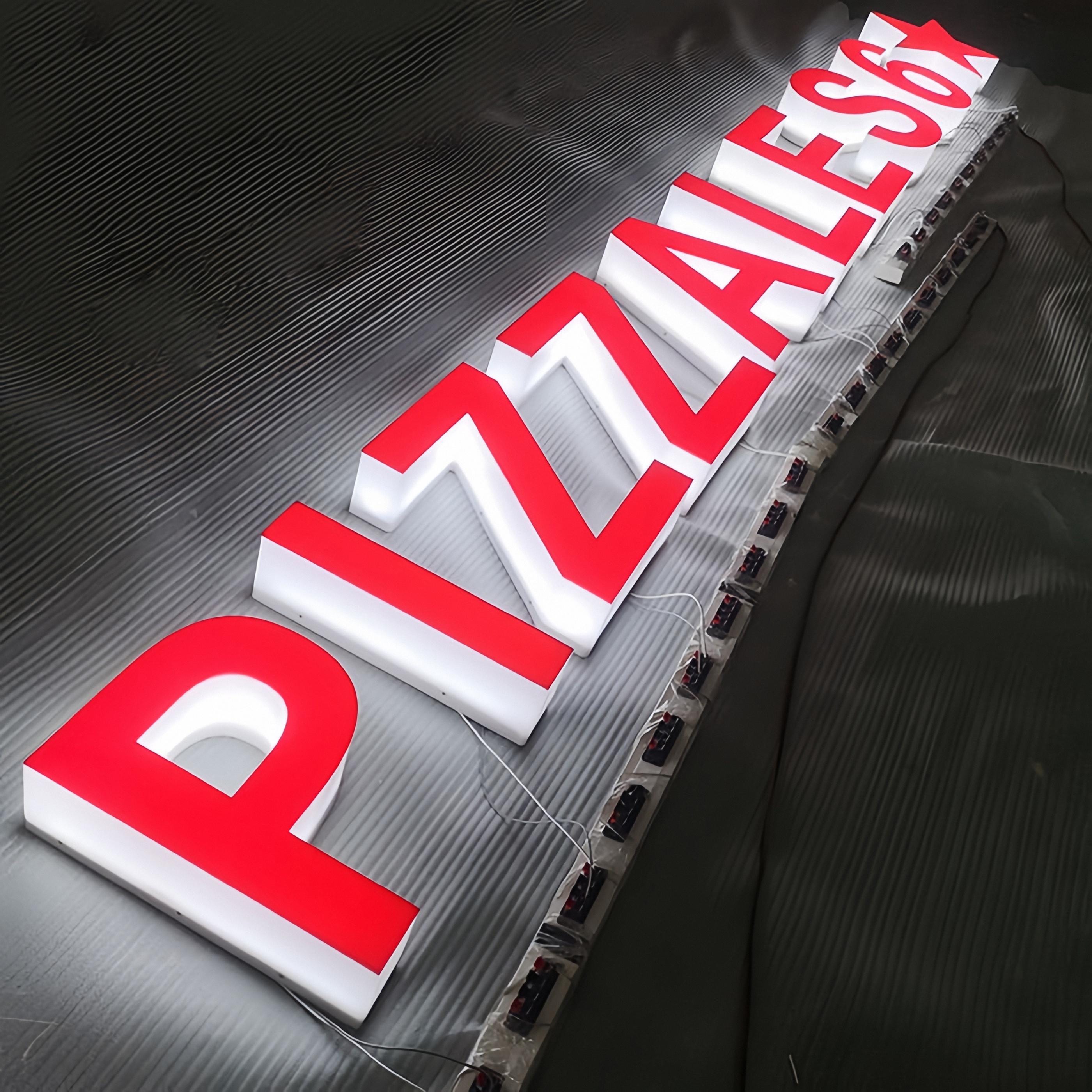 Custom Full Lit Acrylic Letter Sign, Personalized Front and Backlit LED ...