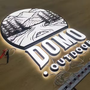 Custom 3D Metal Front and Back Lit Letter Signs for Business, Store, Office,  Personalized LED Illuminated Signs for Indoor Outdoor Use