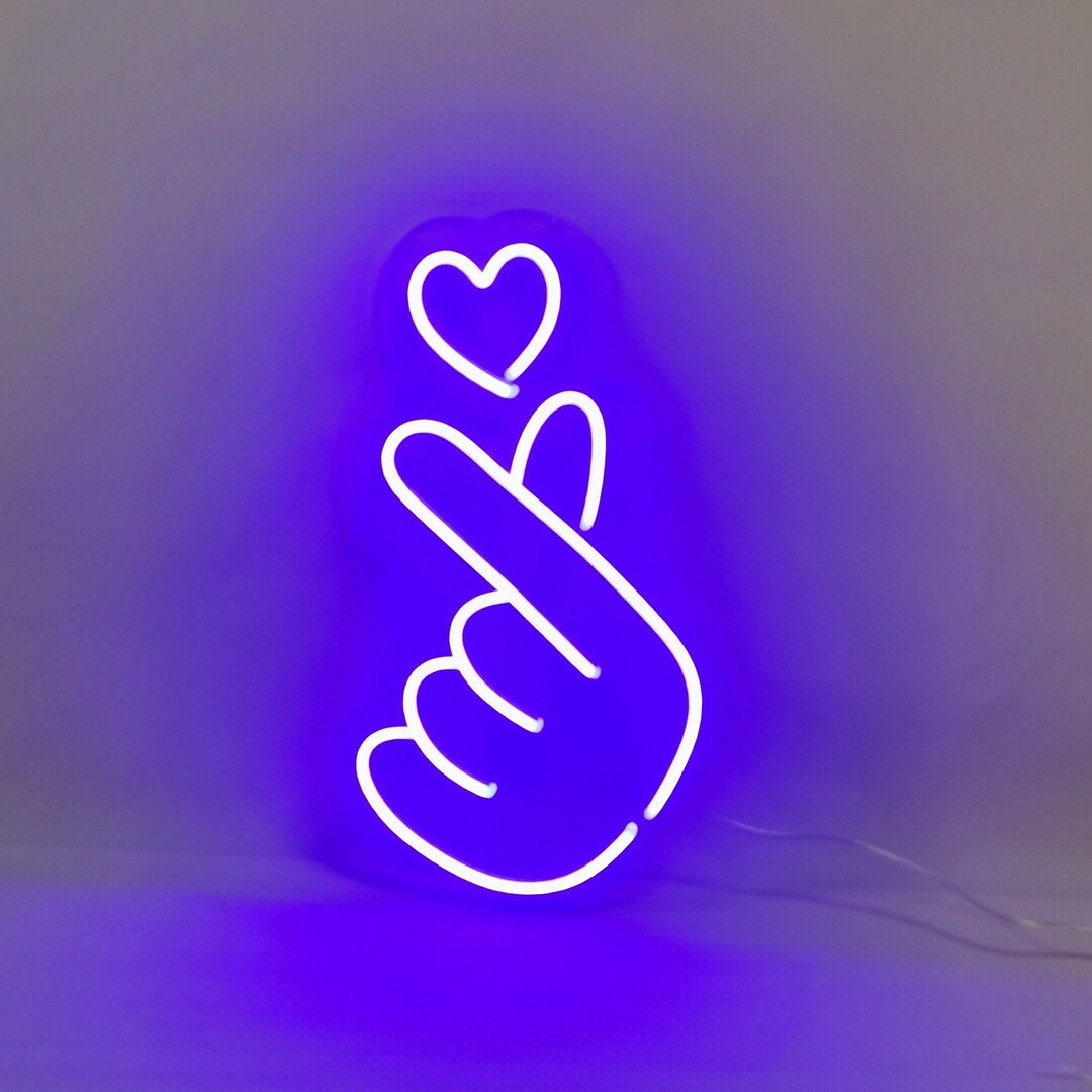 Mini Finger Heart Neon Sign Custom Neon Sign Led Neon Light - Etsy