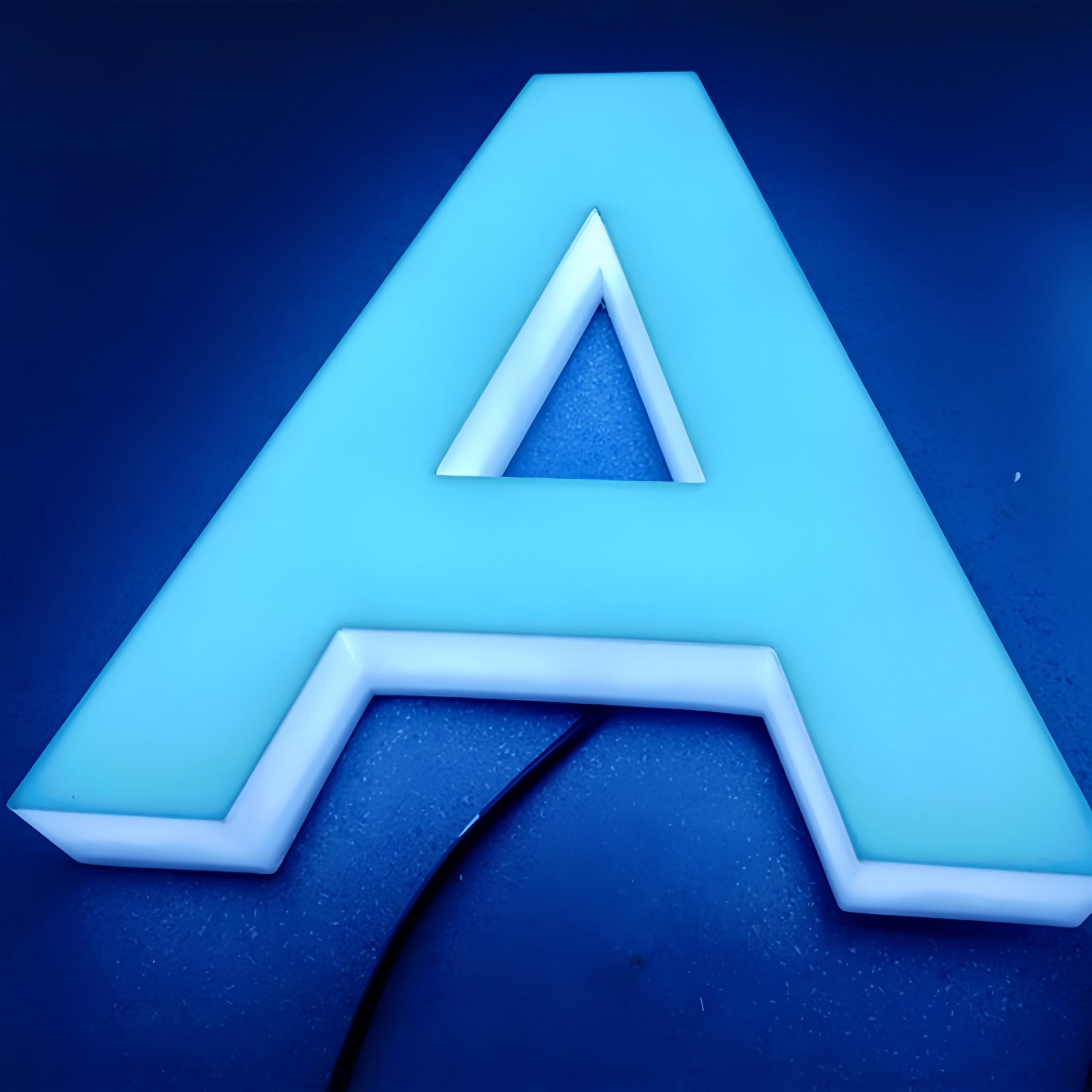 Custom Full Lit Acrylic Letter Sign, Personalized Front and Backlit LED ...