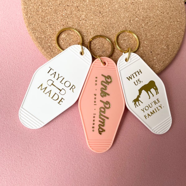 Custom Vintage Hotel Keychains Etsy