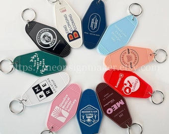 100 Pcs Custom Vintage Hotel Motel Key Chains Personalized Luggage Tag Print Logo Keychains Etsy