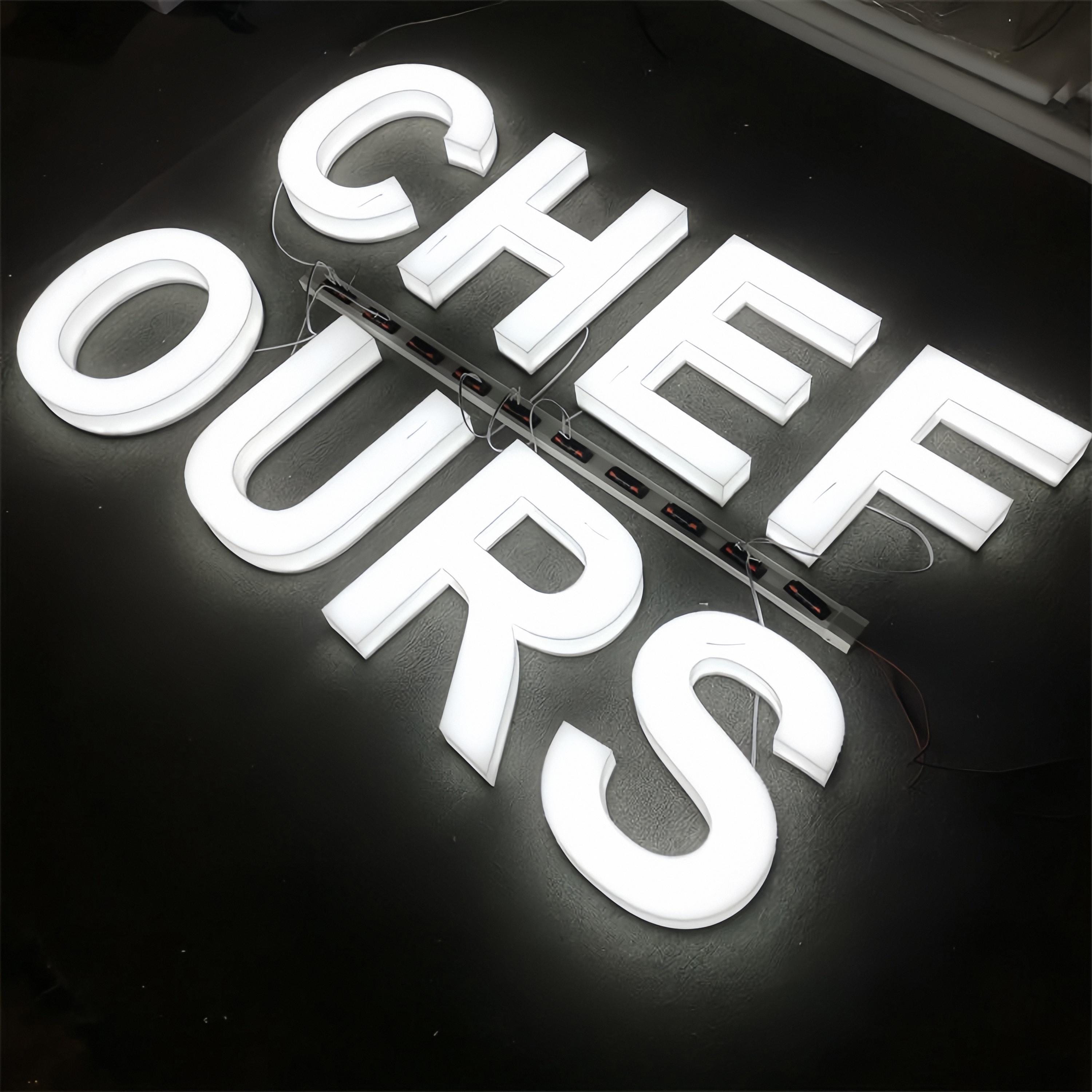Custom Full Lit Acrylic Letter Sign, Personalized Front and Backlit LED ...