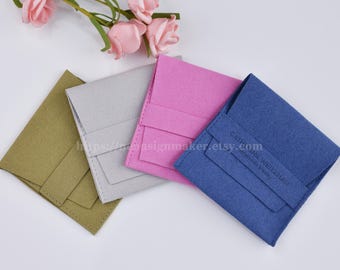 Custom Jewelry Pouch, Personalized Gift for Jewelry Lovers, Microfiber Logo Bag 8*8cm, Wedding Party Gift, Travel Jewelry Holder