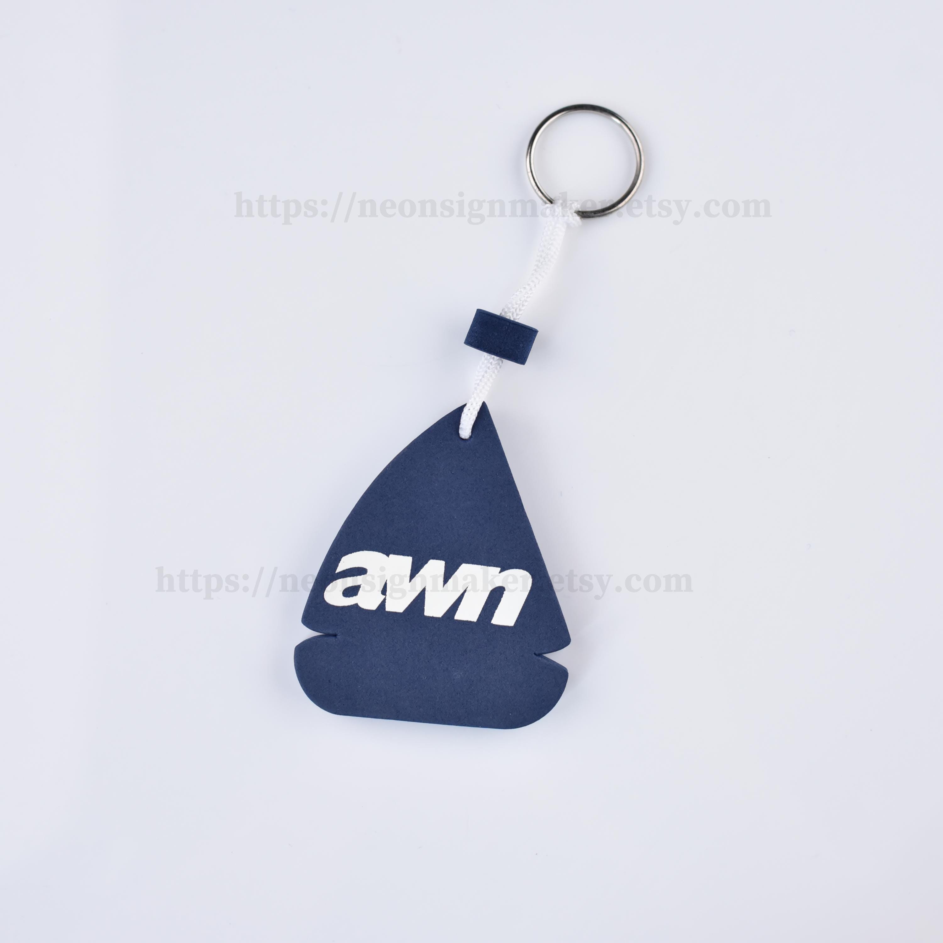 Personalized Floating Keychain Logo Shape, Custom Printed Logo Boat Key ...