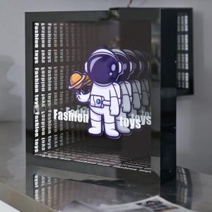Custom 3D Infinity Mirror Colorful Full-Color LED Light Box, Gradient Color Luminous Signs, Business Logo Signs