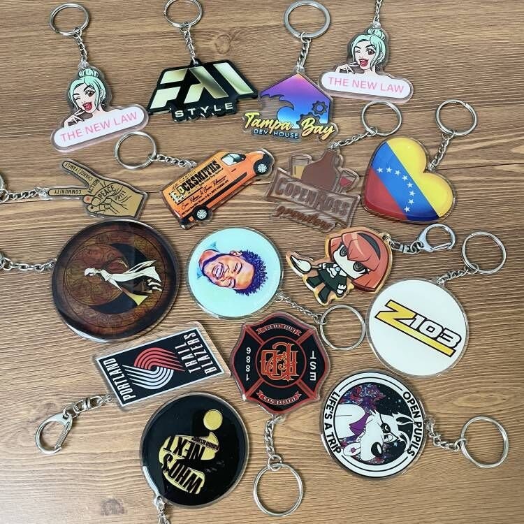 100 Pcs Custom Logo Keychain, Personalized Photo Key Tag, Music Code ...
