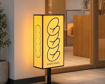 Custom Vertical Floor-Standing Acrylic Light Box Sign Billboard, Outdoor Signds for Shops, Restaurants, Personalized LED Advertising Display