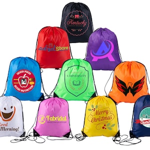 Custom Drawstring Backpack Oxford Cloth - 100 Pack - Customizable Logo/Text -Sports Back Pack Perfect For Training Gym And Promotional Gifts