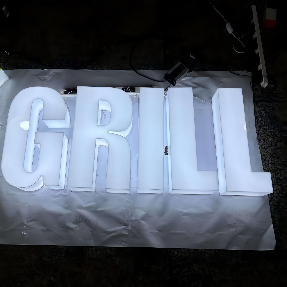 Custom Full Lit Acrylic Letter Sign, Personalized Front and Backlit LED ...