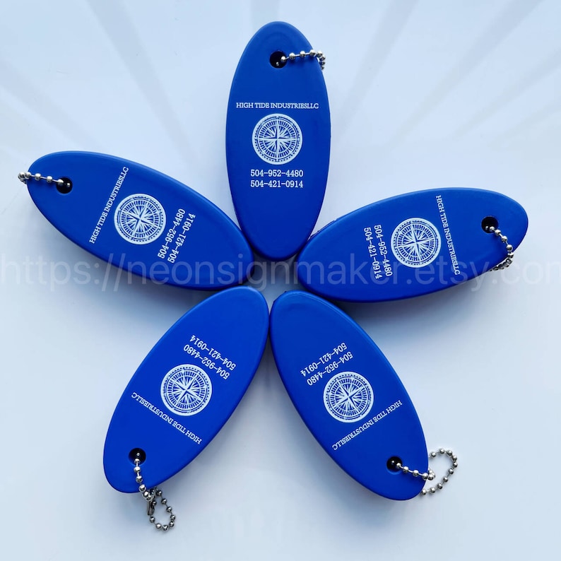 Custom PU Floating Keychain, Personalized Fishing Beach Gift, Camping ...