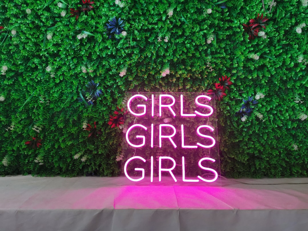 Girls Girls Girls Neon Sign Custom Led Neon Light Sign - Etsy