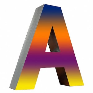 Placas de letras 3D coloridas e luminosas de LED RGB, luzes acrílicas criativas, fabricação de placas de loja, placas à prova d'água para exteriores, palavras de publicidade dinâmicas