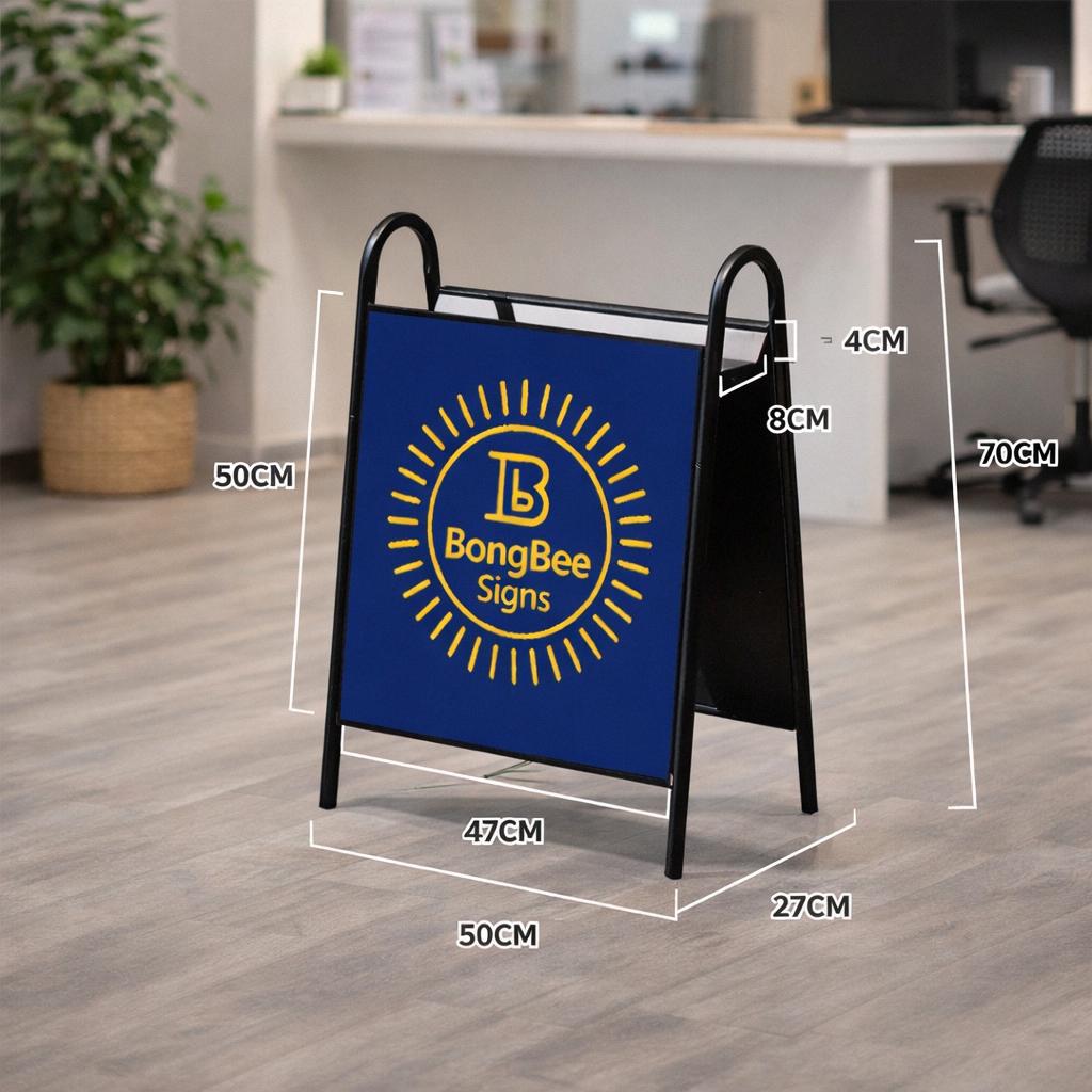 Metal A-frame Storefront Welcome Sign 70x50cm, Custom Standing Sign ...