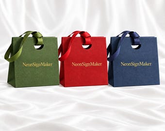 Individuell gestaltete Geschenktüten aus strukturiertem Papier, personalisierte Logo-Boutique-Verpackung mit Schleifengriffen, 100 Stück